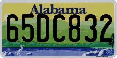 AL license plate 65DC832