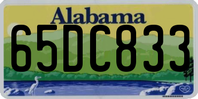 AL license plate 65DC833