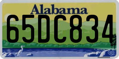 AL license plate 65DC834