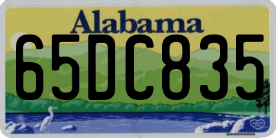 AL license plate 65DC835