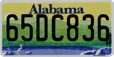 AL license plate 65DC836