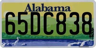 AL license plate 65DC838