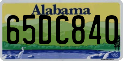 AL license plate 65DC840