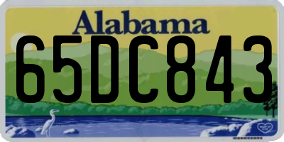 AL license plate 65DC843