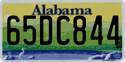 AL license plate 65DC844