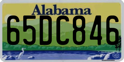 AL license plate 65DC846
