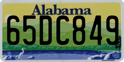 AL license plate 65DC849