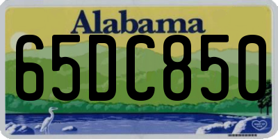 AL license plate 65DC850