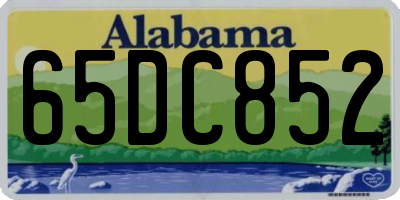 AL license plate 65DC852