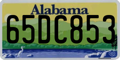 AL license plate 65DC853