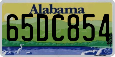 AL license plate 65DC854