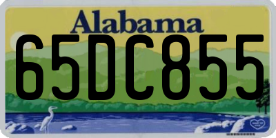 AL license plate 65DC855