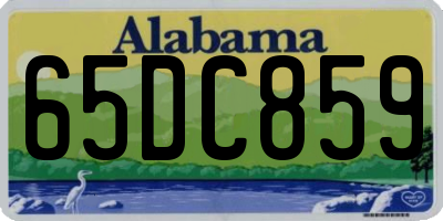 AL license plate 65DC859