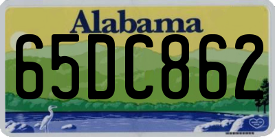 AL license plate 65DC862