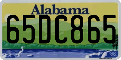 AL license plate 65DC865
