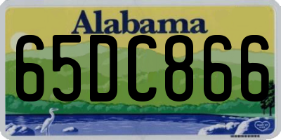 AL license plate 65DC866