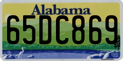AL license plate 65DC869