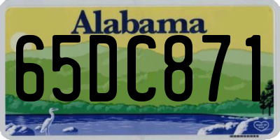 AL license plate 65DC871