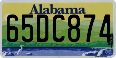 AL license plate 65DC874