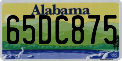 AL license plate 65DC875