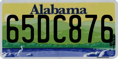 AL license plate 65DC876