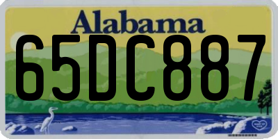 AL license plate 65DC887