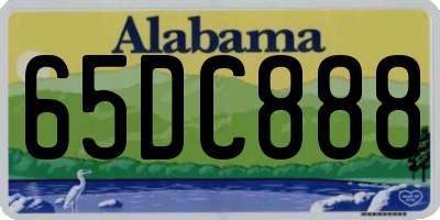 AL license plate 65DC888