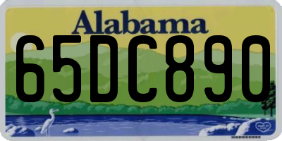 AL license plate 65DC890