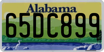 AL license plate 65DC899