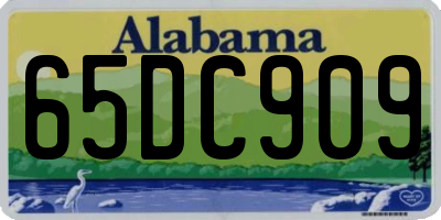 AL license plate 65DC909