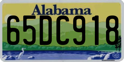 AL license plate 65DC918
