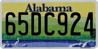 AL license plate 65DC924