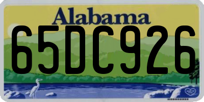 AL license plate 65DC926
