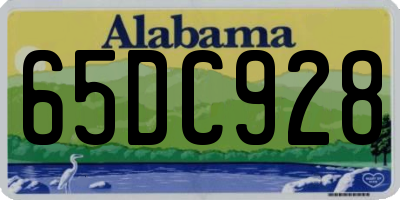 AL license plate 65DC928