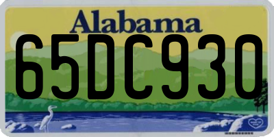 AL license plate 65DC930