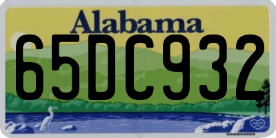 AL license plate 65DC932