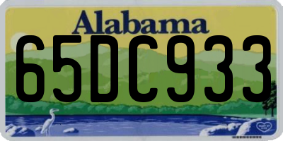 AL license plate 65DC933