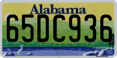 AL license plate 65DC936