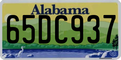 AL license plate 65DC937