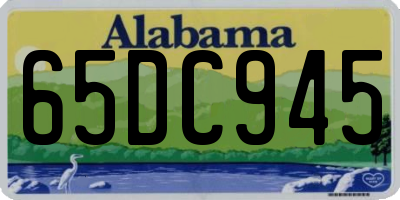 AL license plate 65DC945