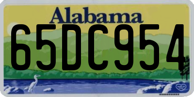 AL license plate 65DC954