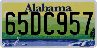 AL license plate 65DC957