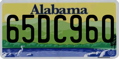 AL license plate 65DC960