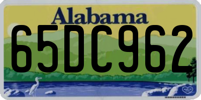 AL license plate 65DC962