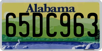 AL license plate 65DC963