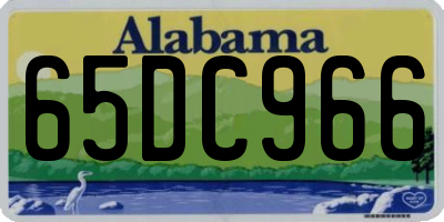 AL license plate 65DC966