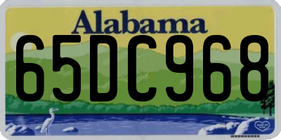 AL license plate 65DC968
