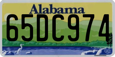AL license plate 65DC974
