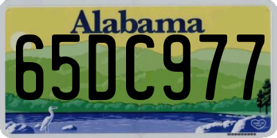 AL license plate 65DC977