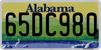 AL license plate 65DC980